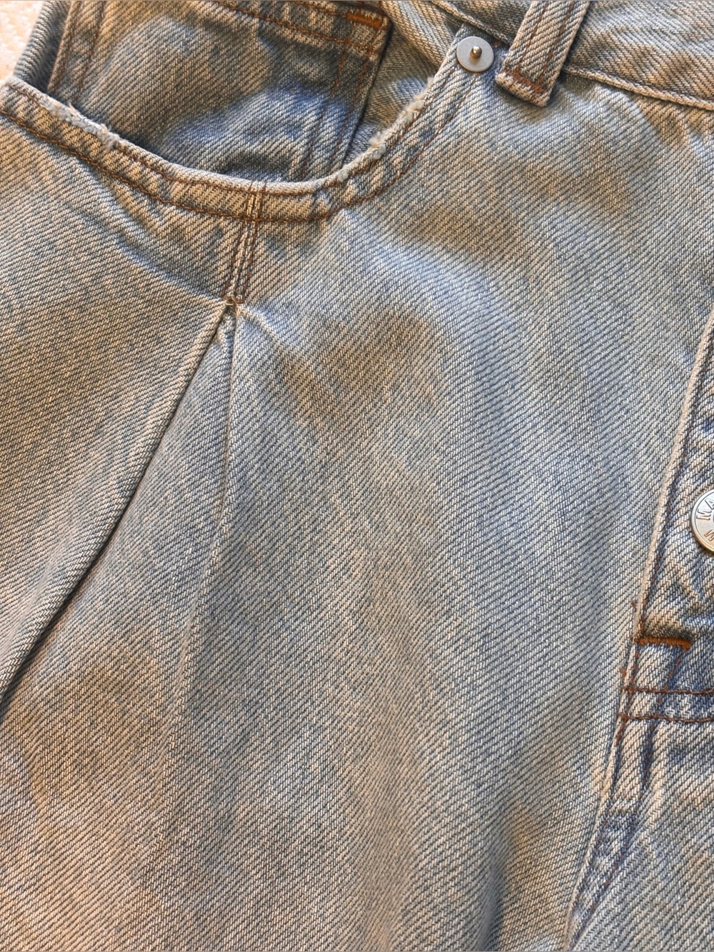 Madewell Superwide-Leg Jeans in Cather Wash Button-Front Edition Women’s Size 25 - Picture 11 of 15